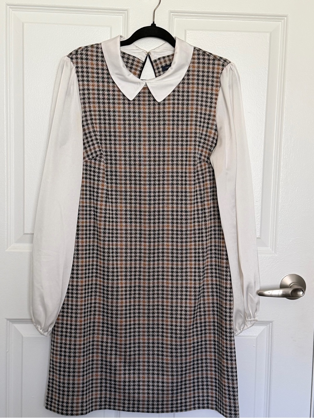 Tommy Hilfiger  Plaid A-Line Dress with White Peter Collar